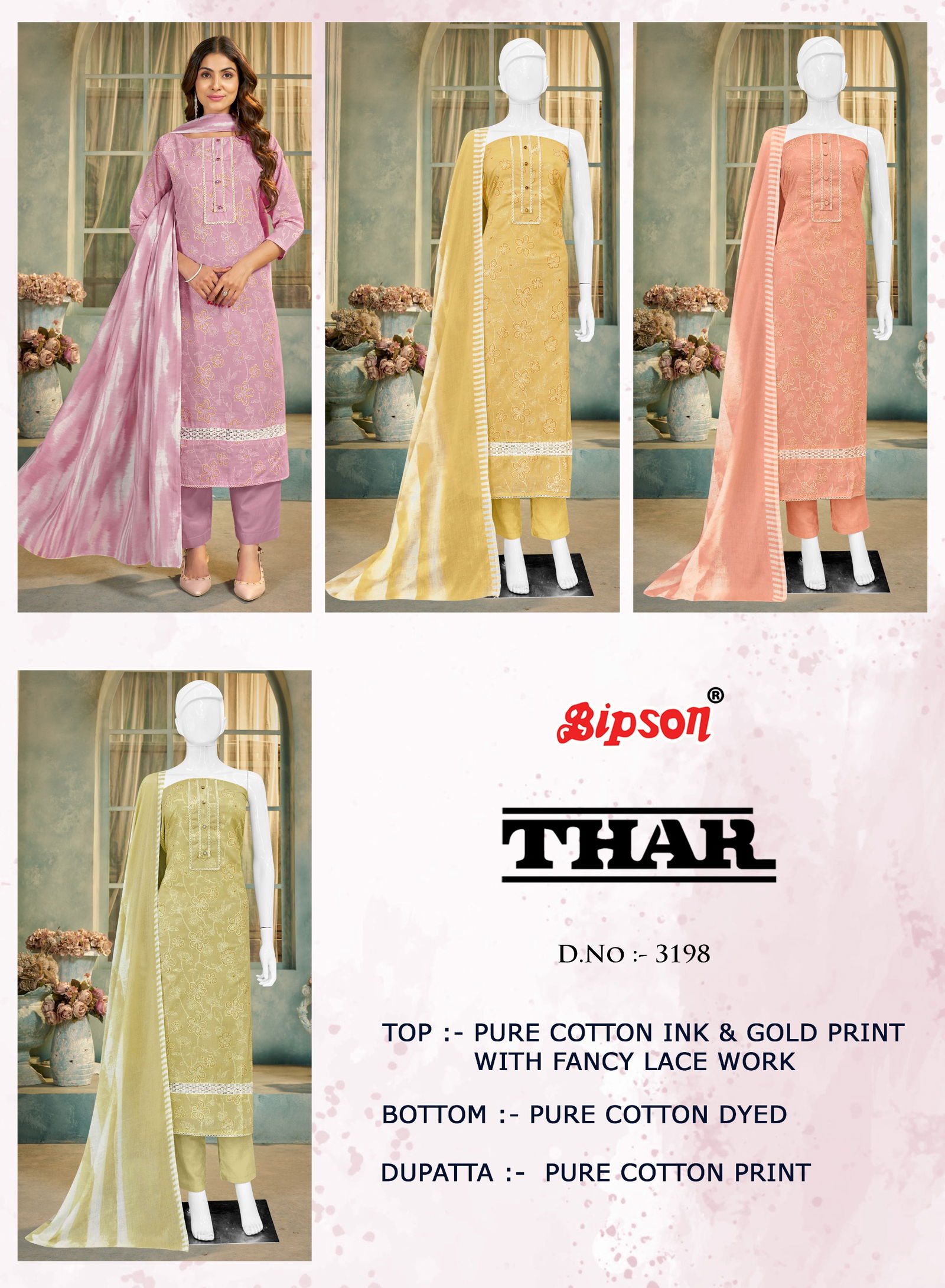 Thar 3198 By Bipson Cotton Printed Dress Material Wholesale Price In Surat